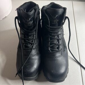 Thorogood Black Waterproof Side Zip Combat Work Boot 804-6190 Men 4.5 Women 6.5